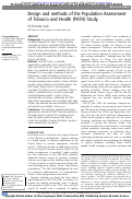 Cover page: Design and methods of the Population Assessment of Tobacco and Health (PATH) Study