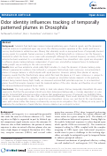 Cover page: Odor identity influences tracking of temporally patterned plumes in Drosophila