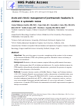 Cover page: Acute and chronic management of posttraumatic headache in children: A systematic review