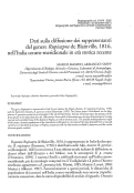 Cover page: Dati sulla diffusione dei rappresentanti del genere <i>Rupicapra</i> de Blainville, 1816, nell'Italia centro-meridionale in età storica recente
