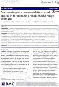Cover page: Commentary to: a cross-validation-based approach for delimiting reliable home range estimates.