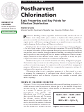 Cover page: Postharvest Chlorination: Basic Properties &amp; Key Points for Effective Distribution.
