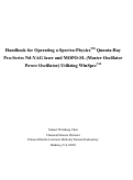 Cover page: Handbook for operating a spectra-physicsTM quanta-ray pro-series Nd-YAG 
laser and MOPO-SL (master oscillator power oscillator) utilizing 
WinSpecTM