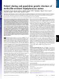 Cover page: Patient sharing and population genetic structure of methicillin-resistant Staphylococcus aureus