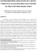 Cover page: System Identification Study of a 7-Story Full-Scale Building Slice Tested on the UCSD-NEES Shake Table