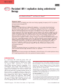 Cover page: Persistent HIV-1 replication during antiretroviral therapy