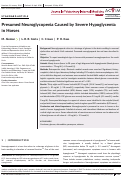 Cover page: Presumed Neuroglycopenia Caused by Severe Hypoglycemia in Horses