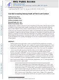 Cover page: Suicide Screening Among Youth at First Court Contact.