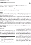 Cover page: Rates of idiopathic childhood nephrotic syndrome relapse are lower during the COVID-19 pandemic