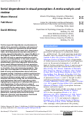 Cover page: Serial dependence in visual perception: A meta-analysis and review.