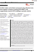 Cover page: Achilles tendon and enthesis assessment using ultrashort echo time magnetic resonance imaging (UTE‐MRI) T1 and magnetization transfer (MT) modeling in psoriatic arthritis