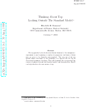 Cover page: Thinking About Top: Looking Outside The Standard Model