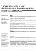 Cover page: Transgender women of color: discrimination and depression symptoms