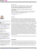 Cover page: Production of high protein yeast using enzymatically liquefied almond hulls.