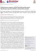 Cover page: Draft genome sequence of the Tremellomycetes yeast Papiliotrema laurentii 5307AH, isolated from aircraft.