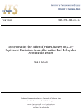 Cover page: INCORPORATING THE EFFECT OF PRICE CHANGES ON CO2- EQUIVALENT EMSSIONS FROM ALTERNATIVE-FUEL LIFECYCLES: SCOPING THE ISSUES