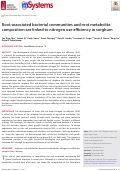 Cover page: Root-associated bacterial communities and root metabolite composition are linked to nitrogen use efficiency in sorghum.