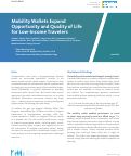 Cover page of Mobility Wallets Expand Opportunity and Quality of Life for Low-Income Travelers