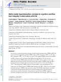 Cover page: White matter hyperintensities correlate to cognition and fiber tract integrity in older adults with HIV