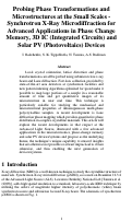 Cover page: Probing Phase Transformations and Microstructural Evolutions at the Small Scales: Synchrotron X-ray Microdiffraction for Advanced Applications in 3D IC (Integrated Circuits) and Solar PV (Photovoltaic) Devices