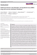 Cover page: Global prevalence and phylogeny of hepatitis B virus (HBV) drug and vaccine resistance mutations