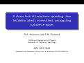 Cover page: A closer look at turbulence spreading: How bistability admits intermittent, propagating turbulence fronts