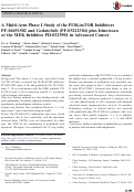 Cover page: A Multi-Arm Phase I Study of the PI3K/mTOR Inhibitors PF-04691502 and Gedatolisib (PF-05212384) plus Irinotecan or the MEK Inhibitor PD-0325901 in Advanced Cancer