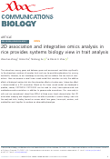 Cover page: 2D association and integrative omics analysis in rice provides systems biology view in trait analysis