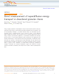 Cover page: Direct measurement of superdiffusive energy transport in disordered granular chains