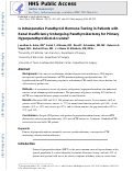 Cover page: Is intraoperative parathyroid hormone testing in&nbsp;patients with renal insufficiency undergoing parathyroidectomy for primary hyperparathyroidism accurate?