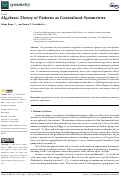 Cover page: Algebraic Theory of Patterns as Generalized Symmetries