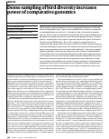 Cover page: Dense sampling of bird diversity increases power of comparative genomics