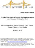 Cover page of Utilizing Noncoincident Needs to Site Data Centers with Solar+Storage at Existing Gas Plants