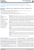 Cover page: Gait Speed among Older Participants Enrolled in an Evidence-Based Fall Risk Reduction Program: A Subgroup Analysis