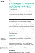 Cover page: F-18-Fluorodeoxyglucose Positron Emission Tomography/CT Effectively Identifying Source of Infection in a Patient With Multiple Dialysis Arteriovenous Fistula Access Points