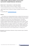 Cover page: A dimensionality reduction method to select the most representative daylight illuminance distributions