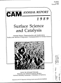 Cover page: Center for Advanced Materials, Annual Report, 1989, Surface Science and Catalysis