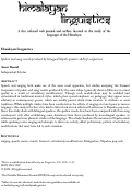 Cover page: Spoken and sung vowels produced by bilingual Nepali speakers: A brief comparison