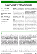 Cover page: Effects of Methamphetamine Dependence and HIV Infection on Cerebral Morphology