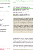 Cover page: Hierarchical complexity and the size limits of life