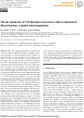 Cover page: On the sensitivity of 3-D thermal convection codes to numerical discretization: a model intercomparison