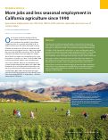 Cover page: More jobs and less seasonal employment in California agriculture since 1990