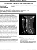 Cover page: Cervical Spine Fracture in Ankylosing Spondylitis