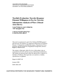 Cover page: TravInfo Evaluation: Traveler Response Element Willingness to Pay for Traveler Information: Analysis of Wave 2 Broad Area Survey