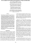 Cover page: Inverse Optimal Control Model of Driving Behavior in Depressed Individuals