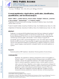 Cover page: Current peptidomics: Applications, purification, identification, quantification, and functional analysis