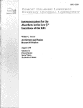 Cover page: Instrumentation for the absorbers in the low Beta* Insertions of the LHC