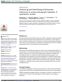 Cover page: Detecting and identifying Schistosoma infections in snails and aquatic habitats: A systematic review