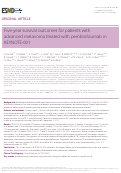 Cover page: Five-year survival outcomes for patients with advanced melanoma treated with pembrolizumab in KEYNOTE-001