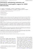 Cover page: Mechanisms underpinning inattention and hyperactivity: Neurocognitive support for ADHD dimensionality